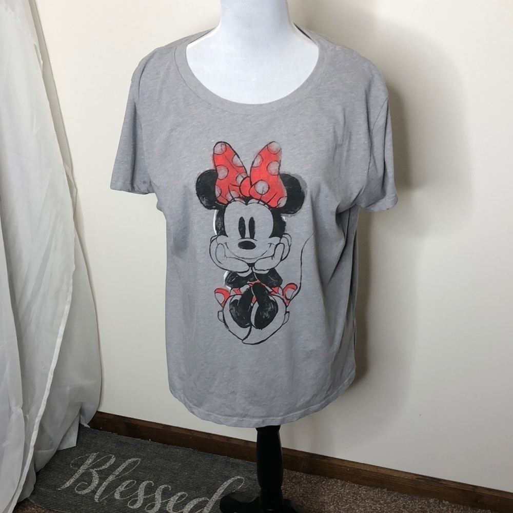 Disney mini mouse grey shirt sleeve tee shirt size Xxl